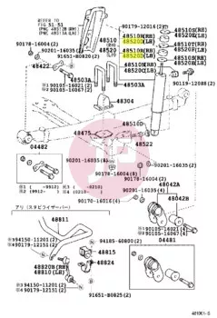 TOYOTA 90948-01004 - Lengéscsillapító gumiszilent