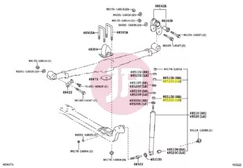 TOYOTA 90948-01004 - Lengéscsillapító gumiszilent