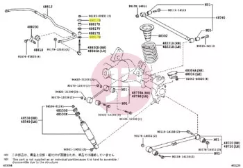 TOYOTA 90948-02126 - Stabilizátor pálca alátét