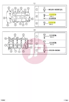 TOYOTA 91551-80625 - BOLT, FLANGE