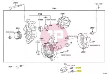 TOYOTA 91551-80820 - Peremes csavar