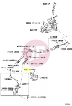 TOYOTA 91551-80820 - Peremes csavar