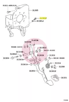 TOYOTA 91551-80825 - Peremes csavar