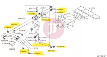 NISSAN 01558-00521 - CLAMP HOSE