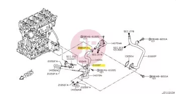 NISSAN 01558-00521 - CLAMP HOSE