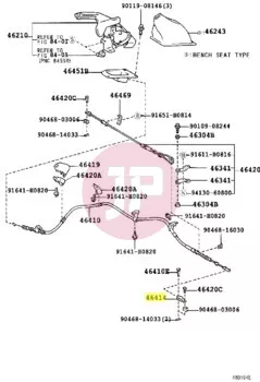 TOYOTA 46414-60010 - Parking Brake Cable Assembly