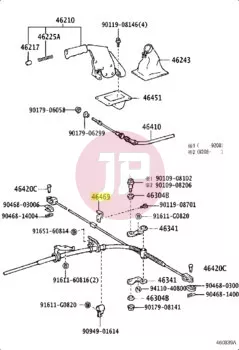 TOYOTA 46469-60030 - Parking Brake Cable Guide Lever