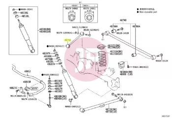 TOYOTA 48710-35050 - Rear Upper Control Arm Assembly