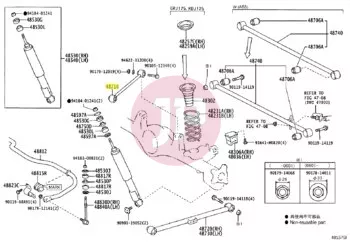 TOYOTA 48710-35050 - Rear Upper Control Arm Assembly