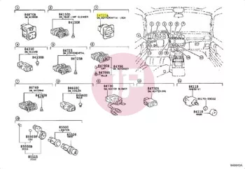 TOYOTA 84725-60020 - Differential Lock Switch