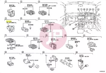 TOYOTA 84725-60020 - Differential Lock Switch