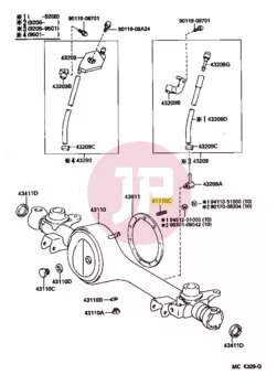 TOYOTA 90116-08233 - Front Differential Carrier Stud Bolt