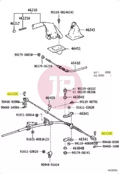 TOYOTA 90240-08059 - Parking Brake Cable Pin with Hole