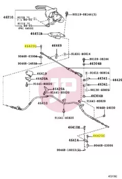 TOYOTA 90240-08059 - Parking Brake Cable Pin with Hole