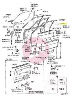 TOYOTA 90541-09006 - Front Door Panel Cushion