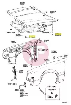 TOYOTA 90541-09006 - Front Door Panel Cushion