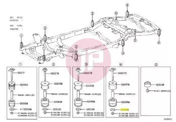 TOYOTA 52216-60040 - Cab Mounting Cushion Stopper