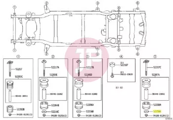 TOYOTA 52216-60040 - Cab Mounting Cushion Stopper